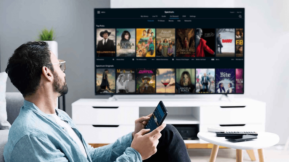 A homeowner watching streaming television, where geo-targeted CTV ads reach local households